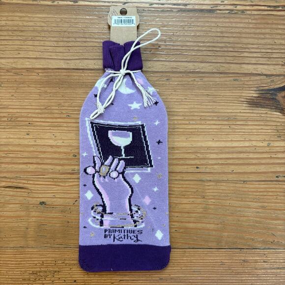 NWT purple fortune teller Wine in your Future wine bottle sock - Picture 3 of 3